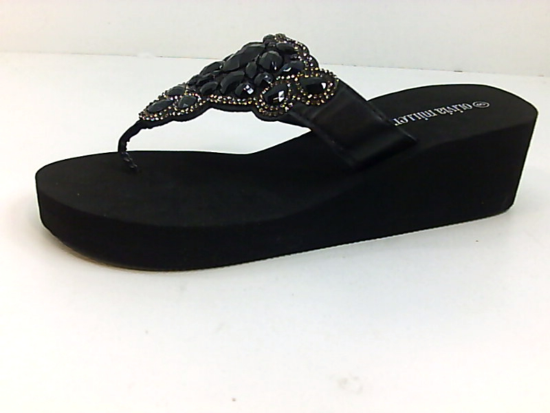 Olivia Miller Women's Shoes Flip Flops, Black, Size 8.0 | eBay