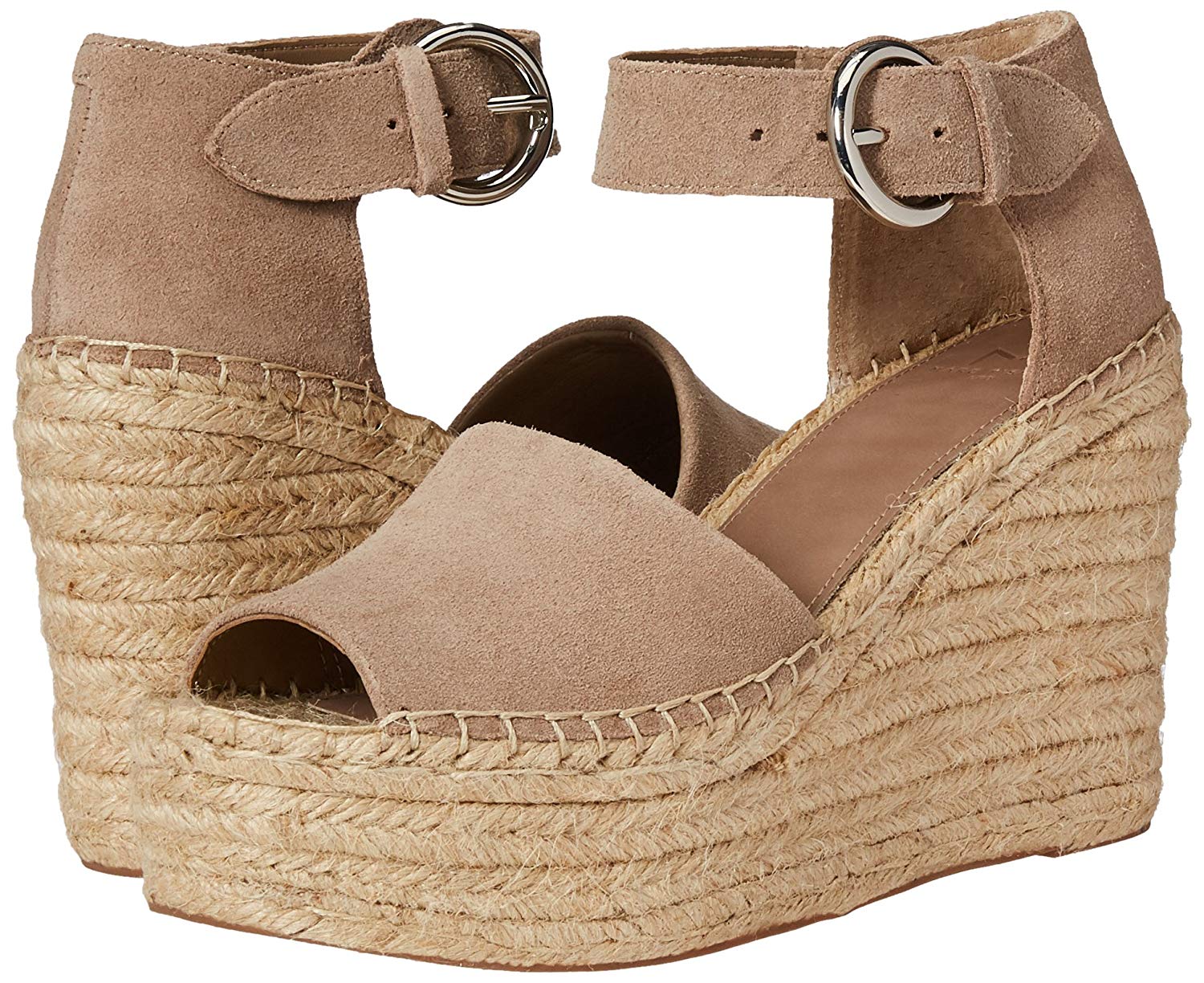 Marc Fisher LTD Womens Alida Espadrille Wedge, Taupe Suede, Size 8.0 ...