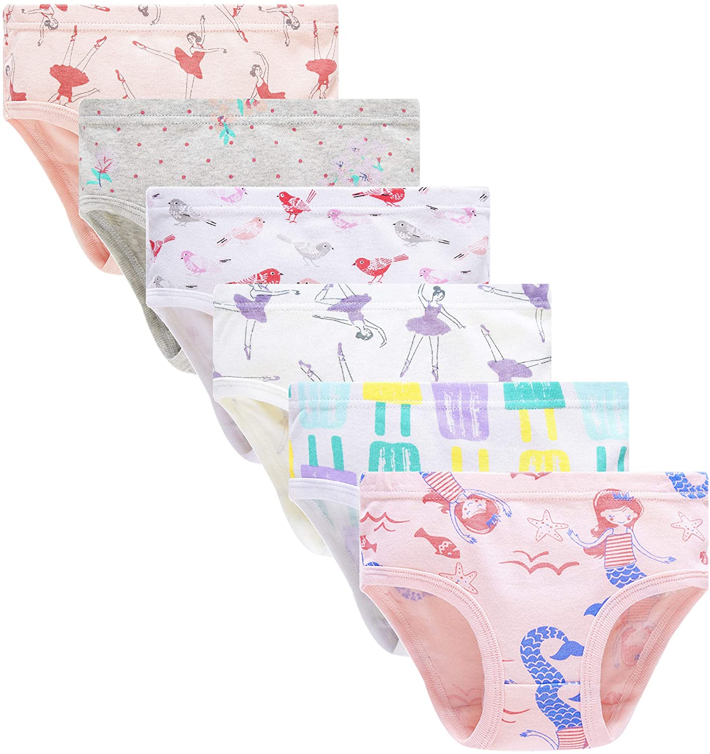 Cadidi Dinos Little Girls Soft 100/% Cotton Underwear Toddler Panties Kids Assorted Briefs