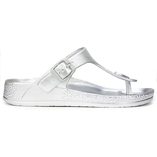 Seven Dials Womens CADELLA Silver Thong Sandals Shoes 7 Medium (b M) BHFO 1867 for sale online 