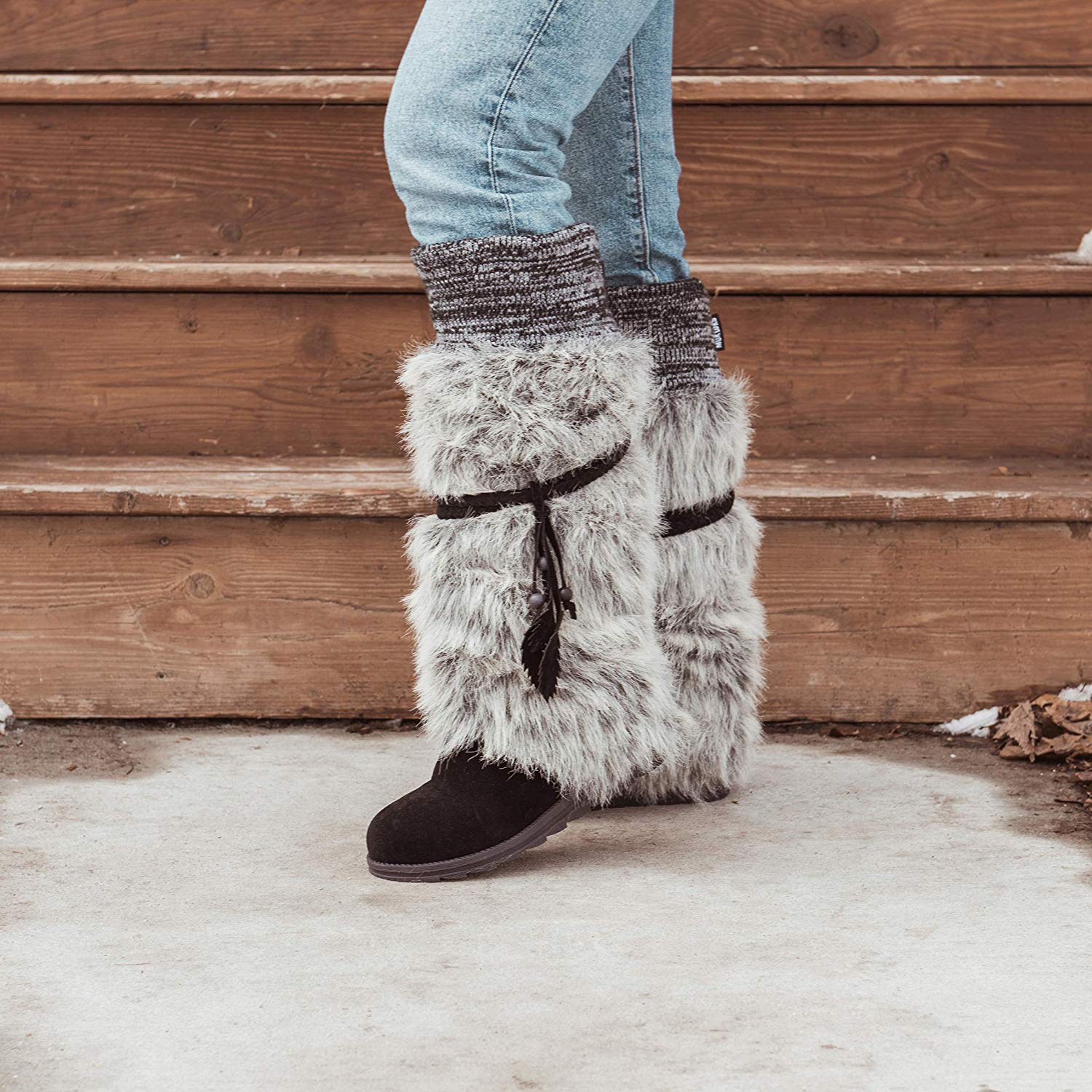 muk luks lacy knee high boots