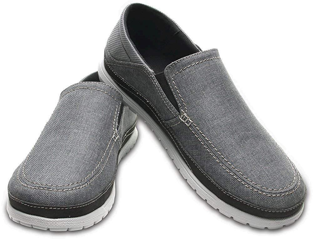 Crocs Men's Santa Cruz Playa Slip-on Loafer, Graphite/Light Grey, Size ...