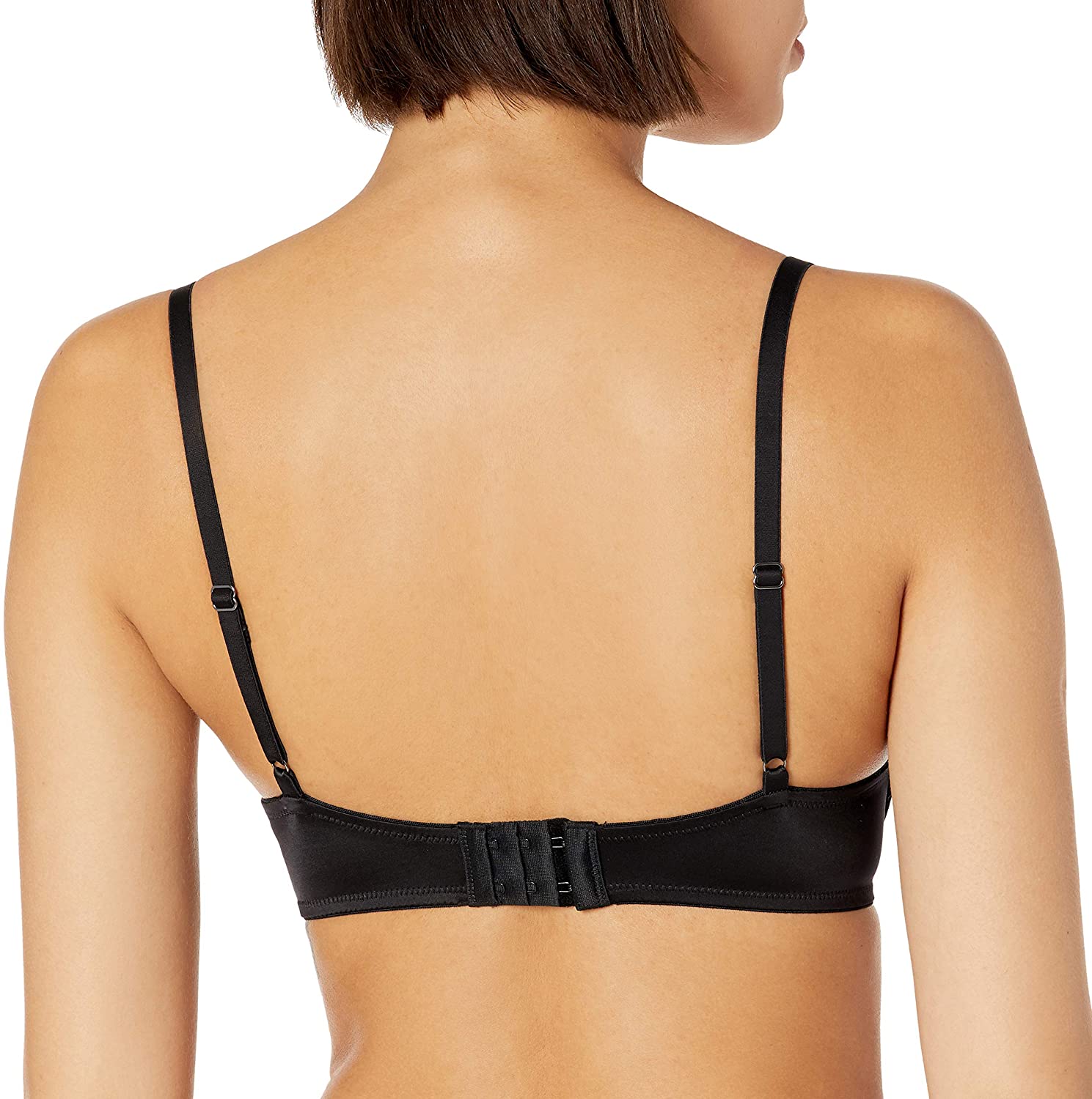 Smart & Sexy Women's Add 2 Sizes PushUp Bra, Black Satin, Size 40B