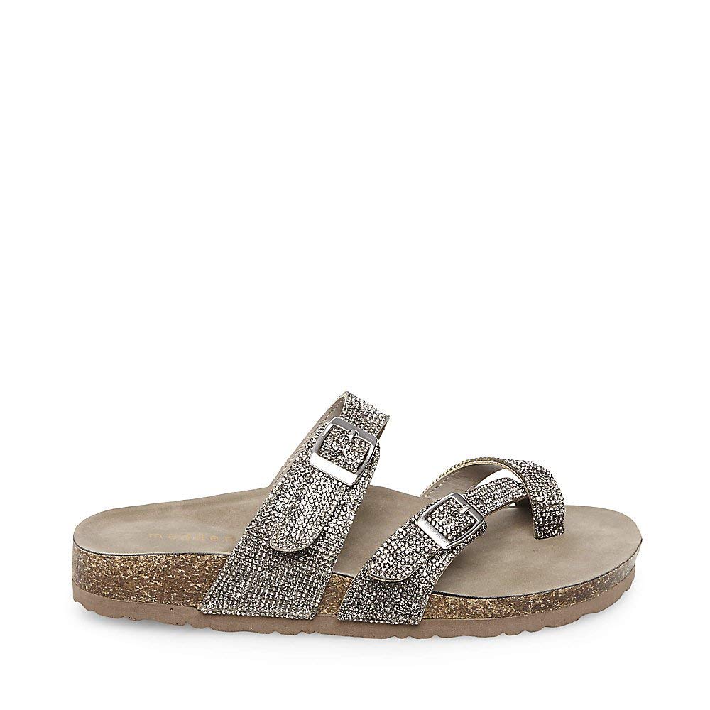 Steve Madden Women's Brycee-r Pewter Multi Sandal 7 US, MultiColor ...