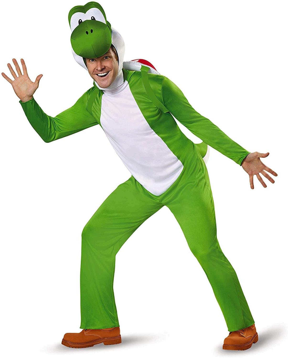 Disguise Men's Yoshi Deluxe Adult Costume, Green, XXLarge, Green, Size