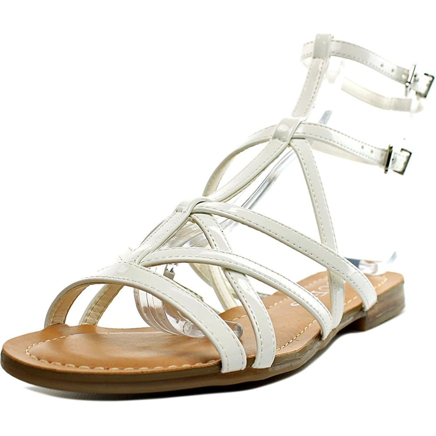 GUESS Womens Mannie Open Toe Casual Gladiator Sandals White Size 5.5 GUESS Womens Mannie Open Toe Casual Gladiator Sandals White Size 5.5