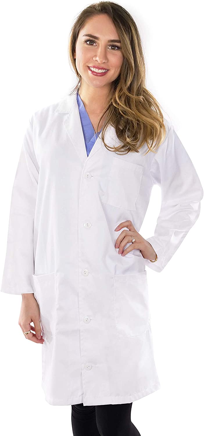 Utopia Wear Professional Lab Coat Women Laboratory Coat, White, Size