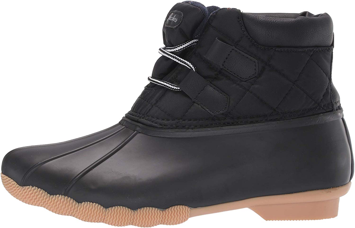 Skechers Women's Hampshire Ridge-Mid Quilted Lace Up Duck Boot, Black ...