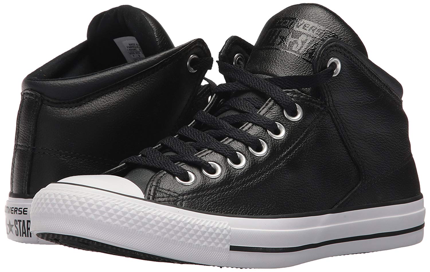 Converse Men�s Street Leather High Top Sneaker, Black