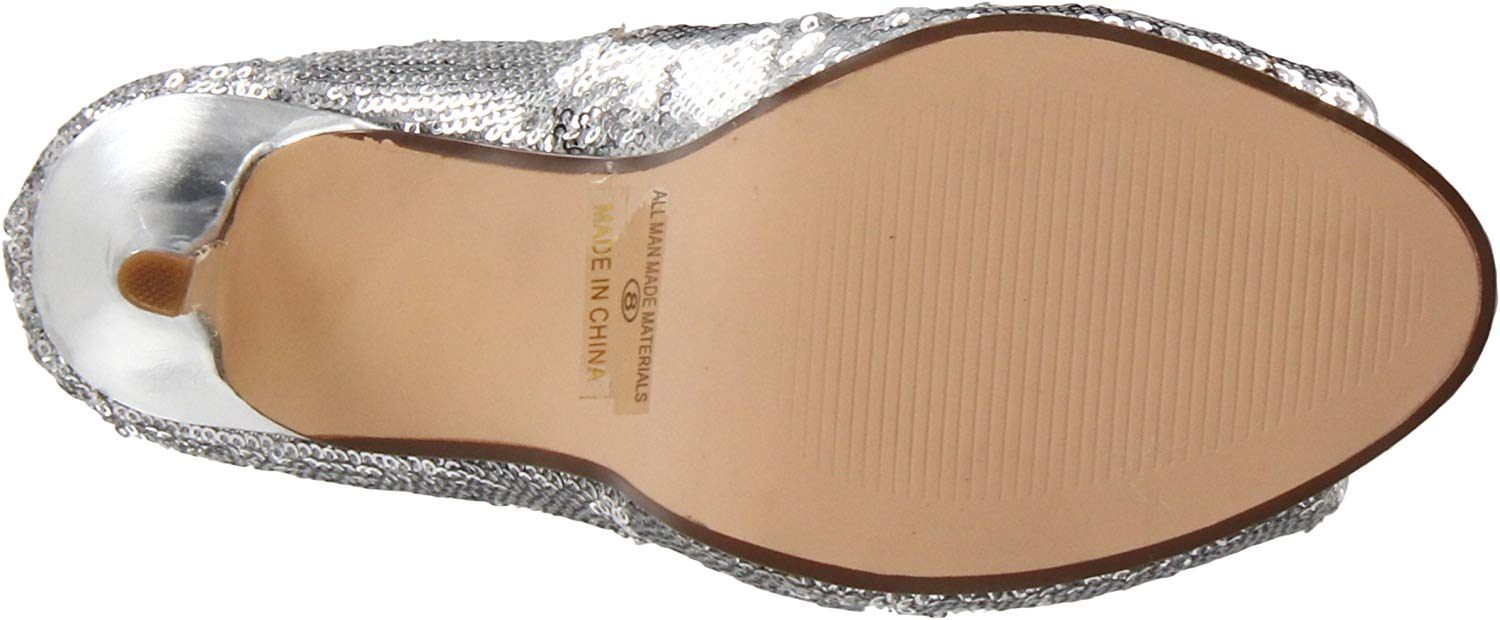 Ellie Shoes Women�s 415Flamingo Pump, Silver, Size 5.0