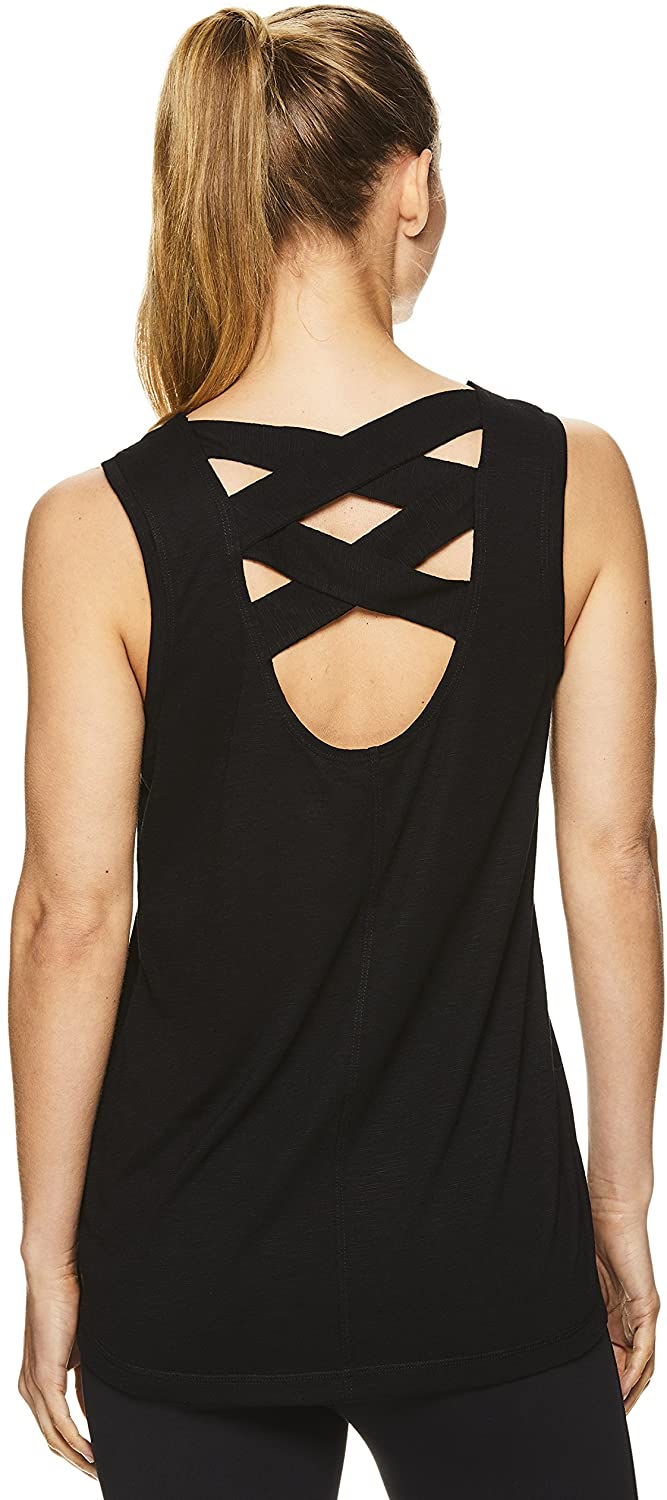Gaiam Women�s Open Back Yoga Tank Top Sleeveless