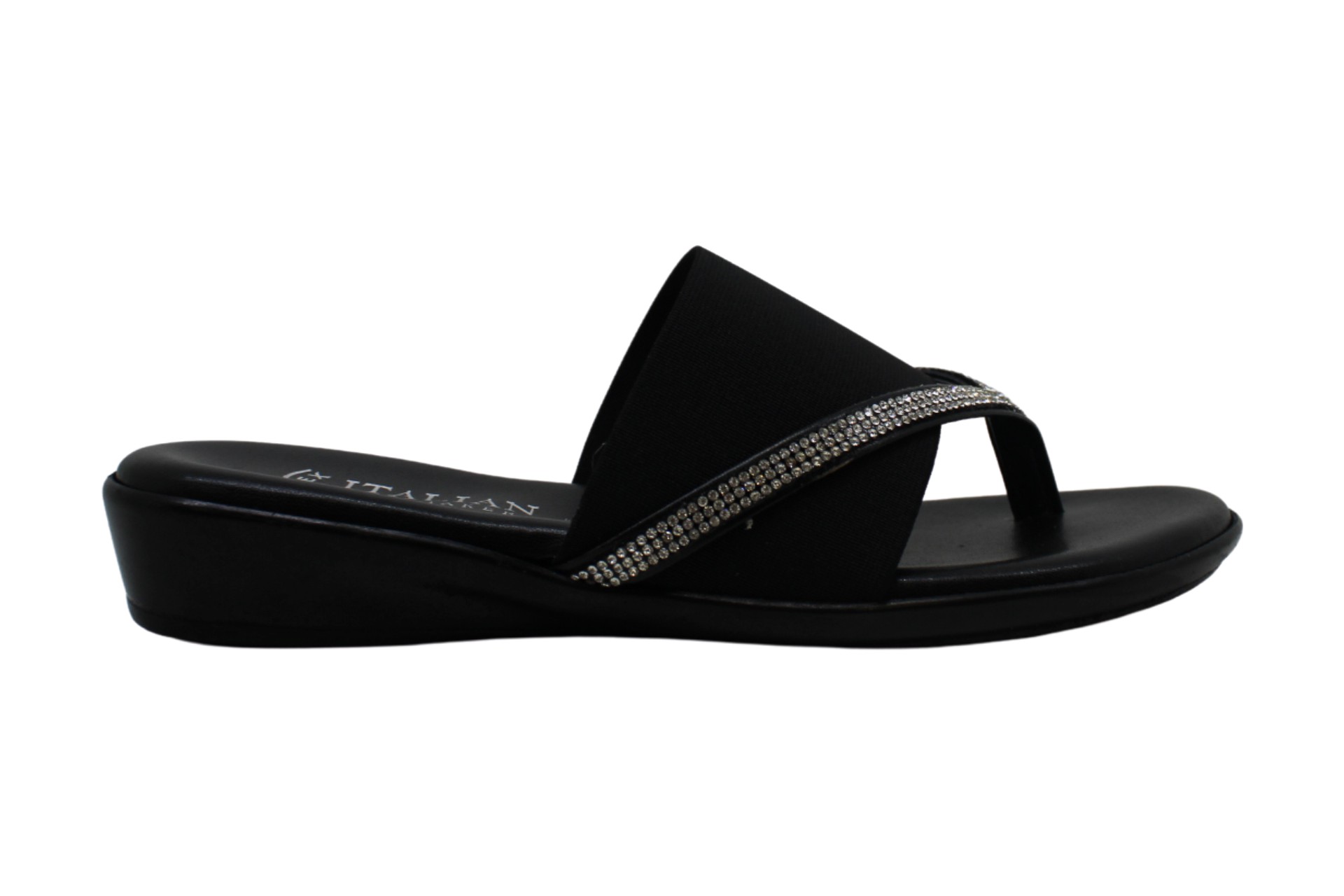 ITALIAN Shoemakers Women's LUXI Sandal, White, 5.5 Medium US, Black 2 ...