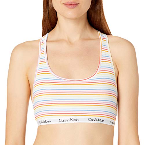 Calvin Klein Women's Carousel Logo Bralette, Prism White, Size Medium x73K  | eBay