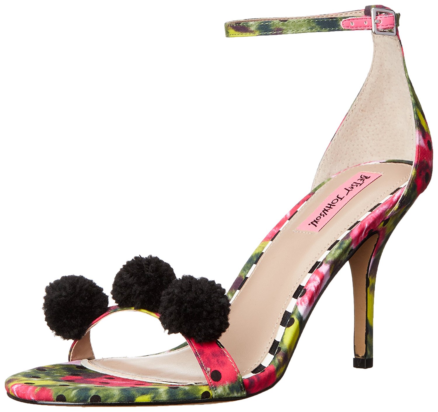 Betsey Johnson Womens Lylly Open Toe Ankle Strap Dorsay Green/Multi Size 8.5 Betsey Johnson Womens Lylly Open Toe Ankle Strap Dorsay Green/Multi Size 8.5