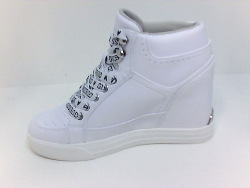 ladies white guess trainers