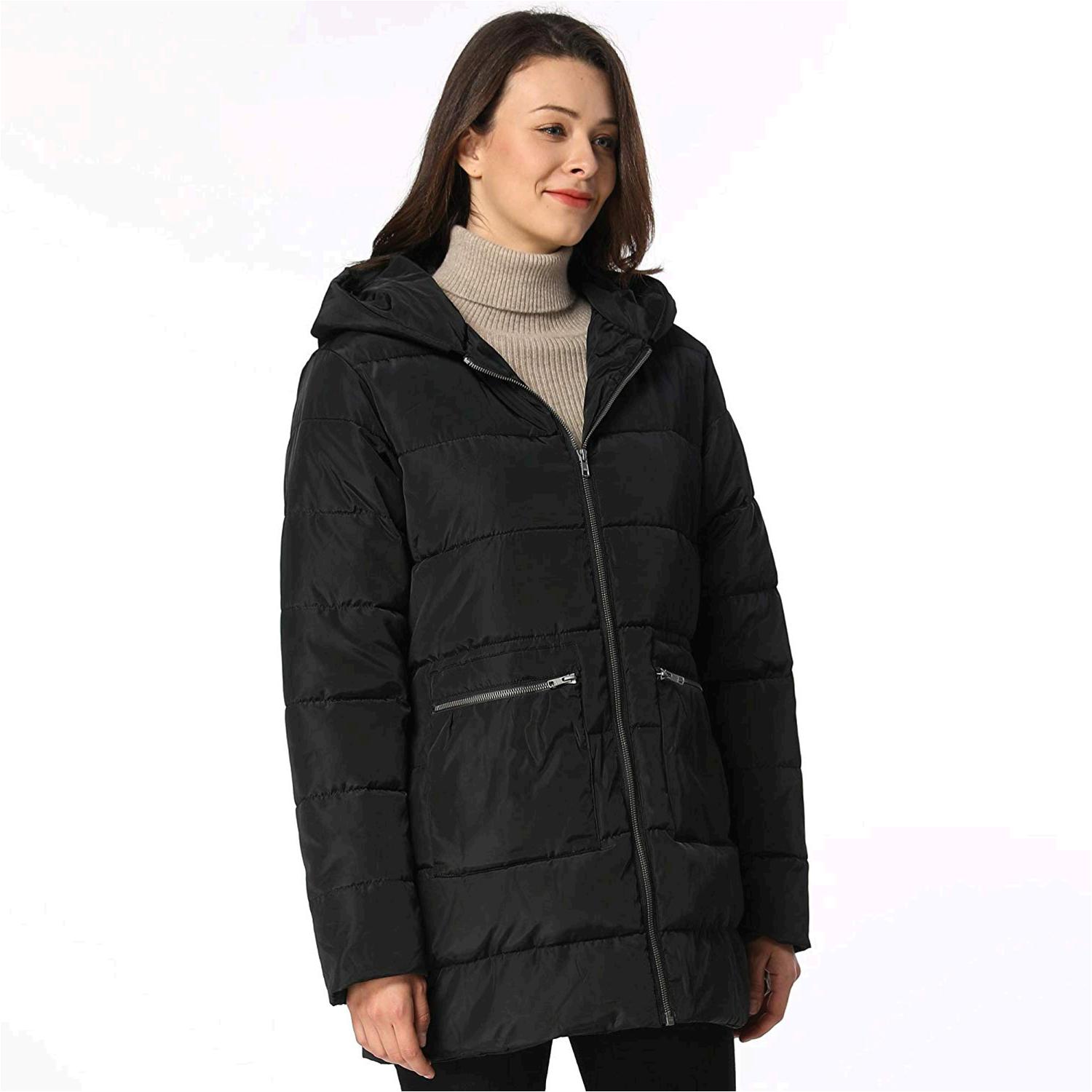 iloveSIA Women's Winter Puffer Coats Down Alternative, Black G2, Size ...