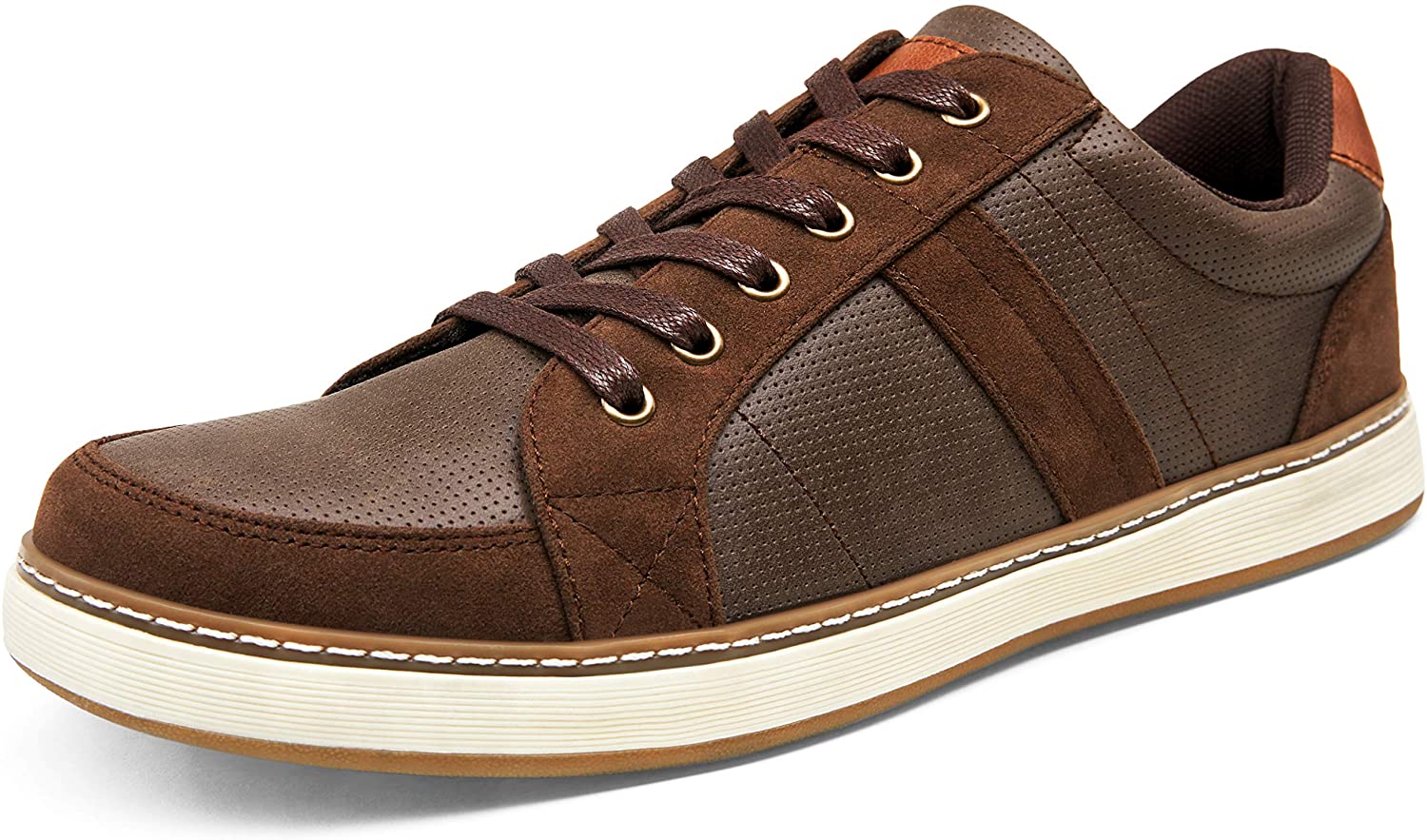 JOUSEN Men's Casual Shoes Retro Fashion Sneakers for Men Memory, Brown ...
