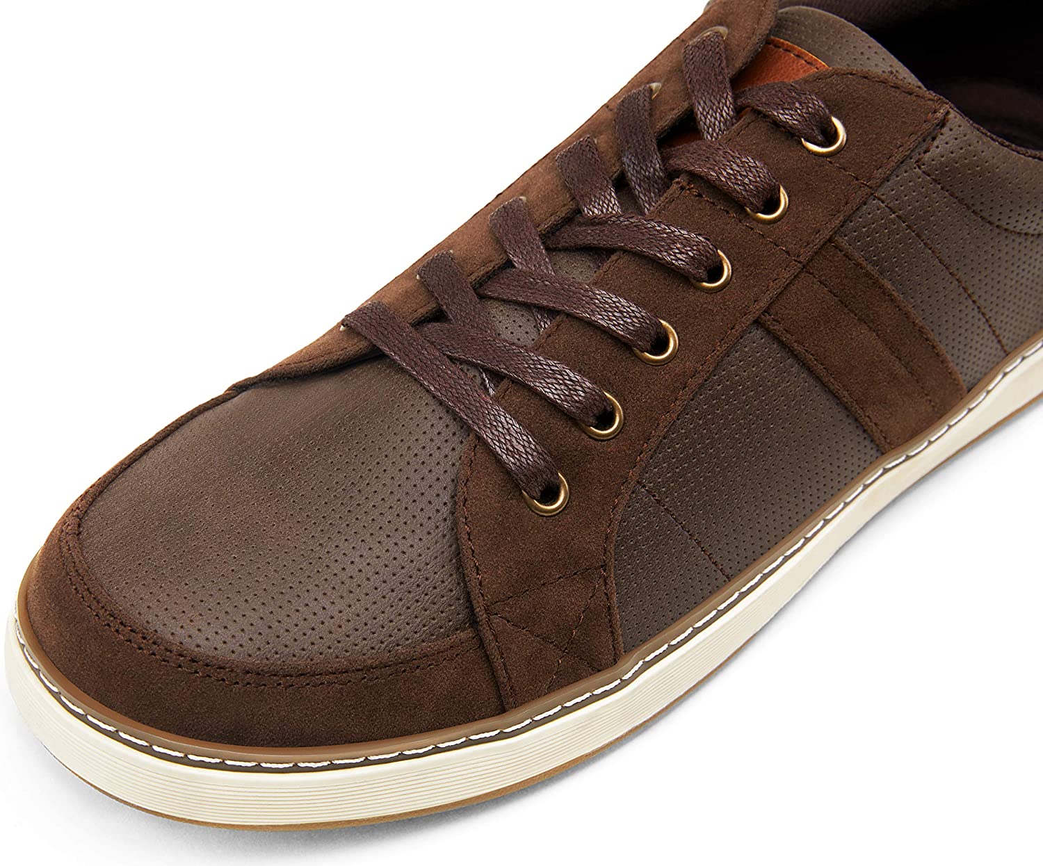 JOUSEN Men's Casual Shoes Retro Fashion Sneakers for Men Memory, Brown ...