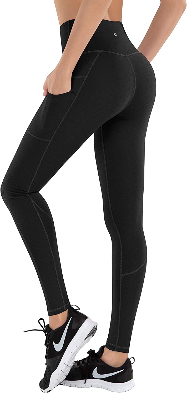 black yoga pants with pockets