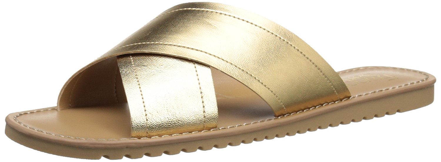 Franco Sarto Womens LQuentin Open Toe Casual Slide Sandals Warm Gold Size 90 Franco Sarto Womens LQuentin Open Toe Casual Slide Sandals Warm Gold Size 90