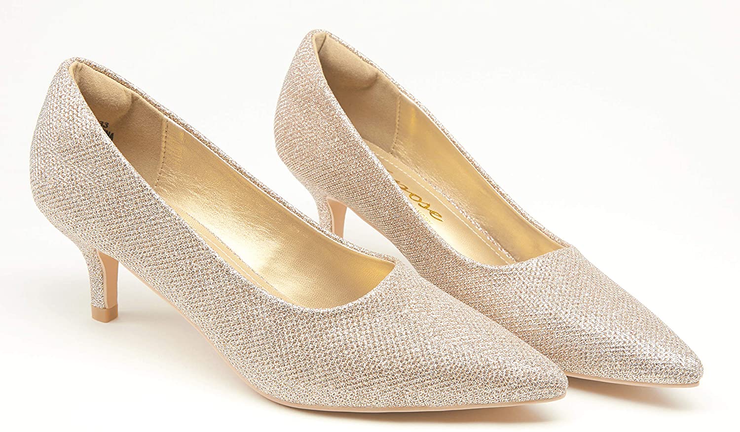 VEPOSE Women�s Low Heels Pumps Dress Shoes Casual Wedding