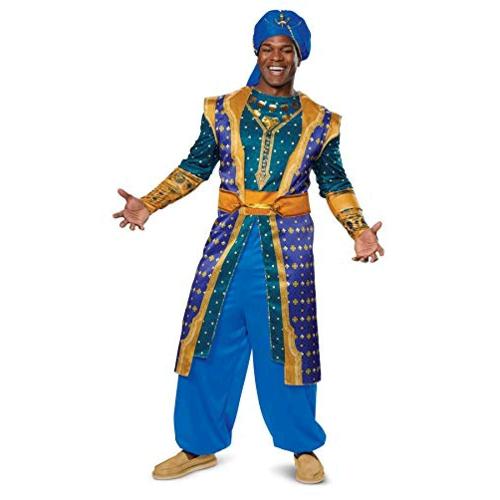 Disguise Men's Genie Deluxe Adult Costume, Blue, XL, Blue, Size XL (42 ...