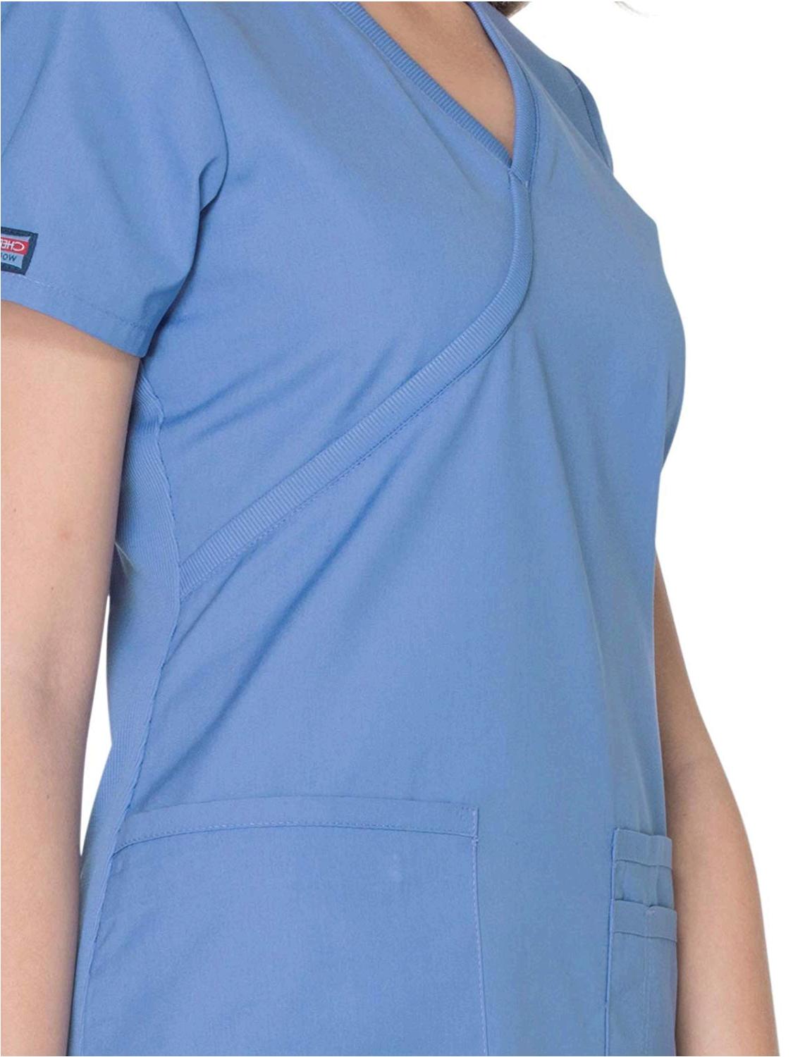 Download Cherokee Women's Workwear Core Stretch Mock Wrap Scrubs, Ciel, Size X-Large bVbJ | eBay