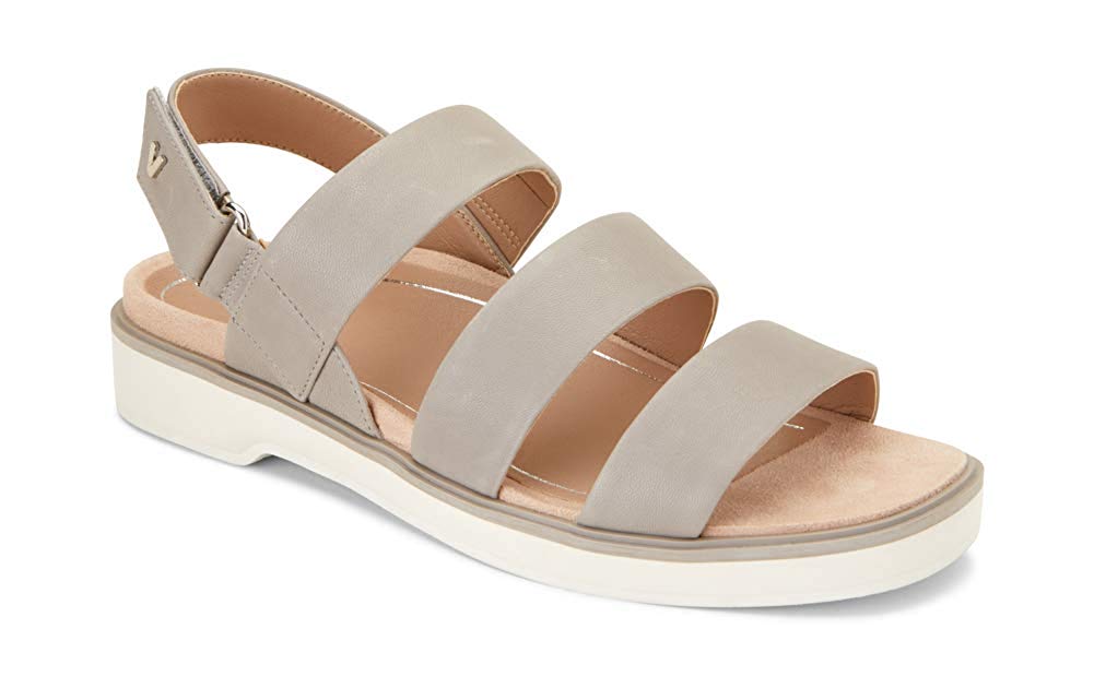 Vionic Women's Leila Keomi Backstrap Sandal - Ladies, Light Grey, Size 7.0 logg | eBay