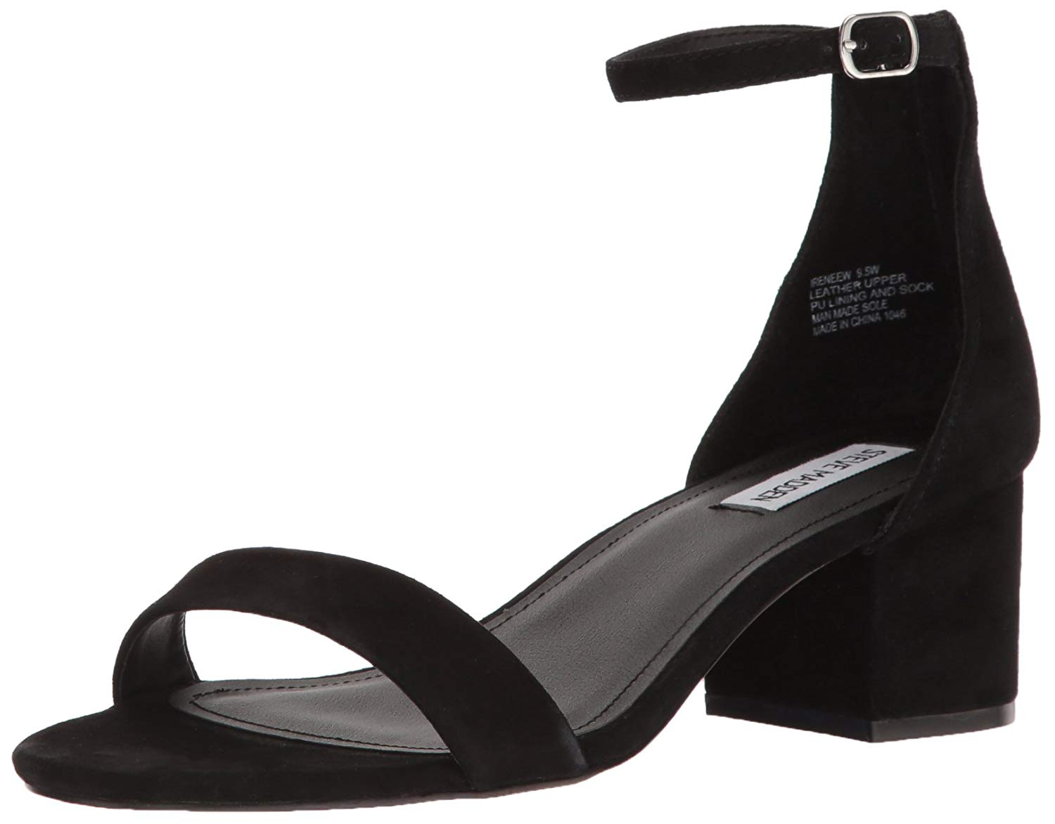 wide width dress sandals black