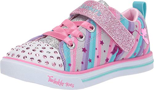 Skechers Kids' Twinkle Toes Sparkle Lite Magical, Gray/Multi, Size ...