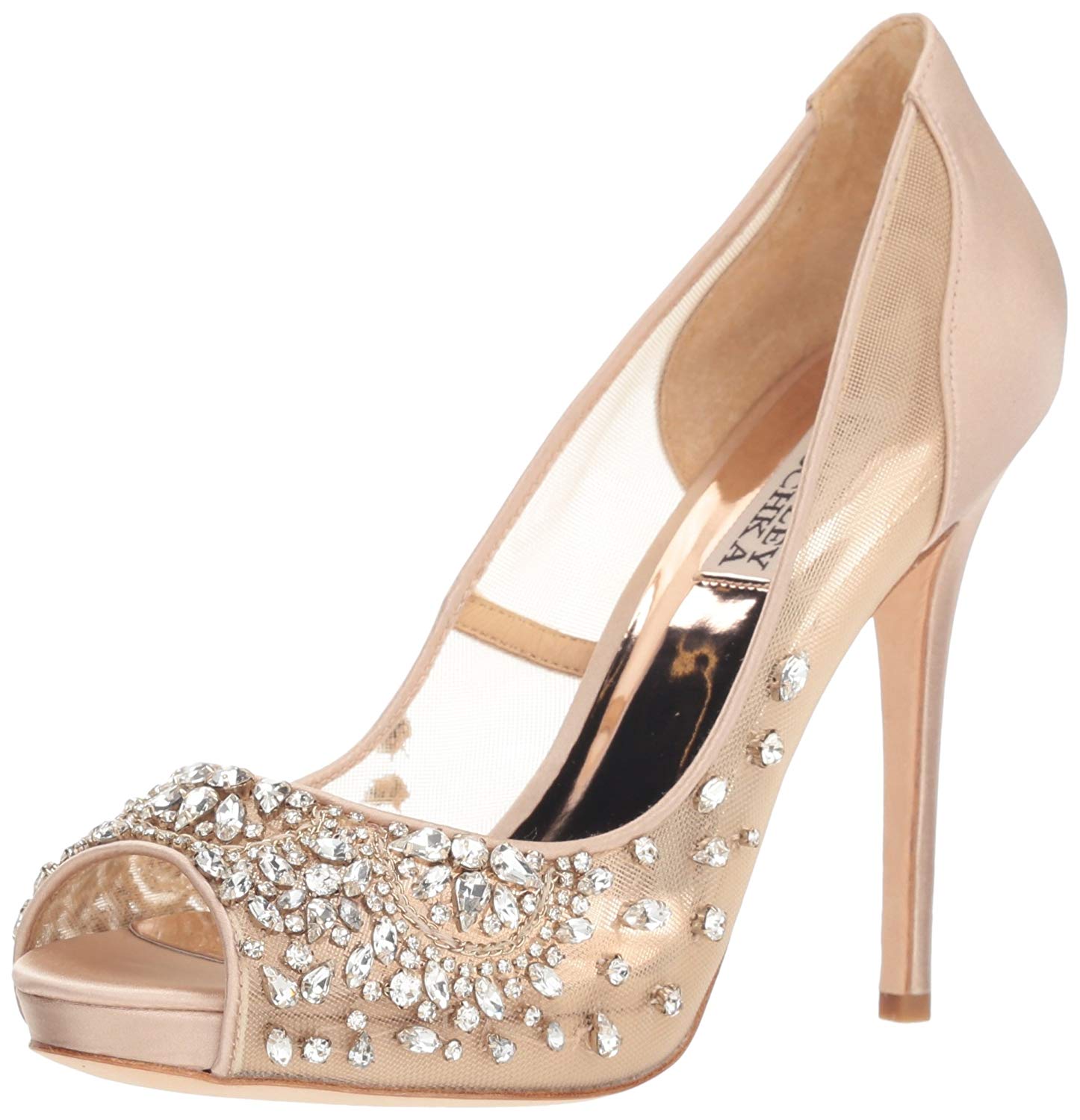 badgley mischka latte satin