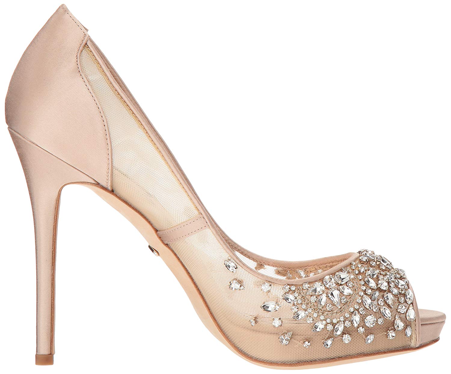 badgley mischka latte satin