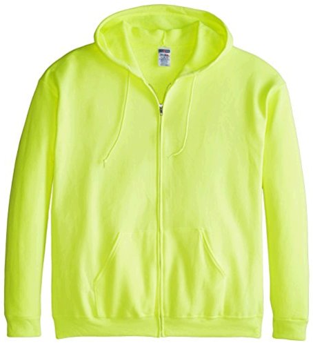 safety green zipper hoodie