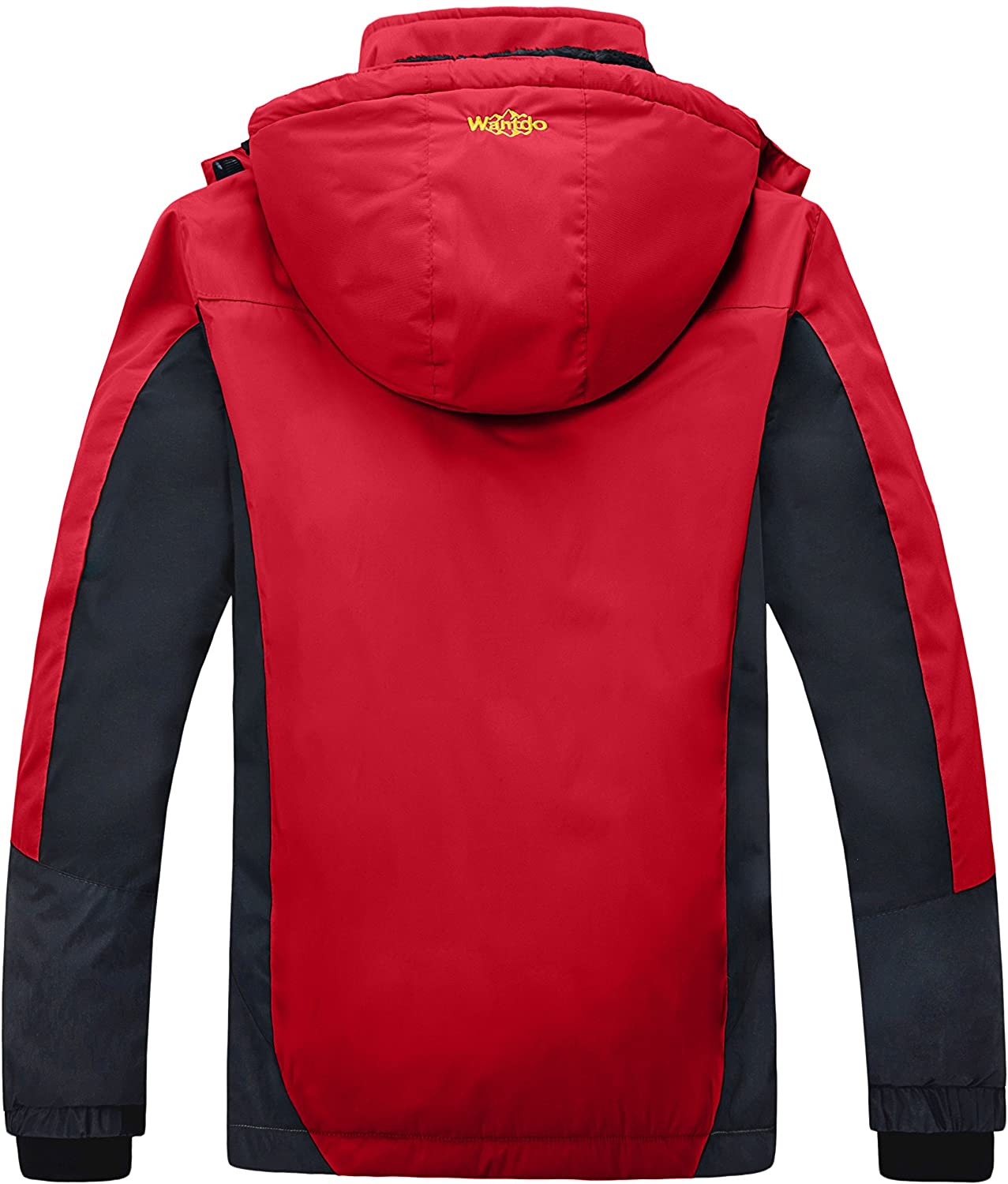 Wantdo Women's Waterproof Mountain Jacket Fleece Windproof Ski, Red ...