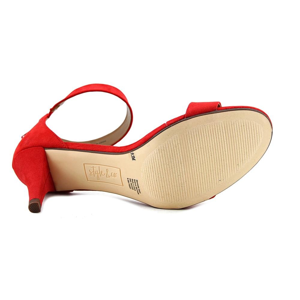Style & Co. Womens Payceef Open Toe Formal Ankle Strap Sandals, Cerise, Size 6.0 706257653111 | eBay