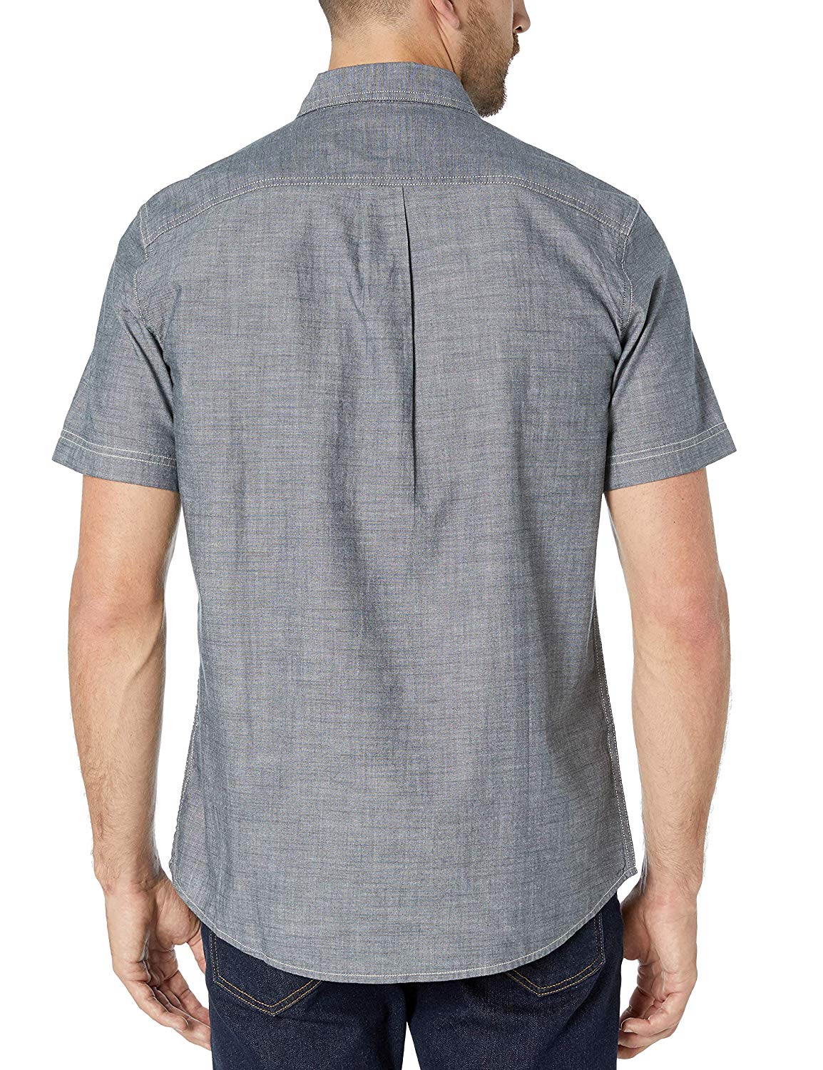 Essentials Men's Standard Regular-Fit Short-Sleeve, Grey, Size Large ...