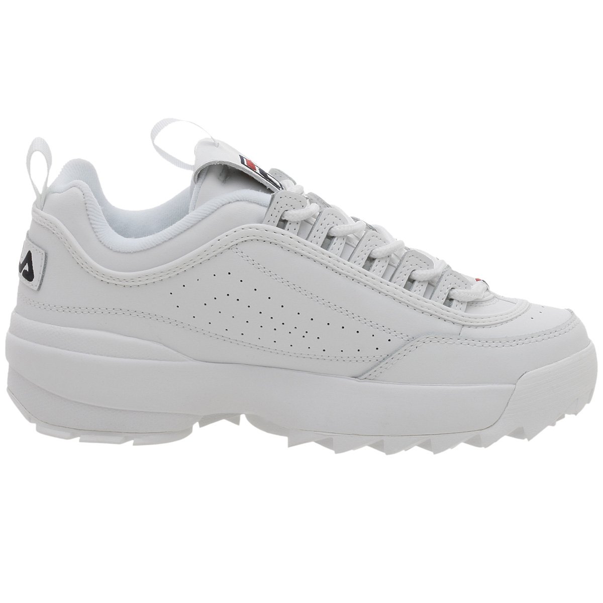 Fila Mens Disruptor ll Low Top Lace Up Fashion, White/Peacoat/Vinred ...