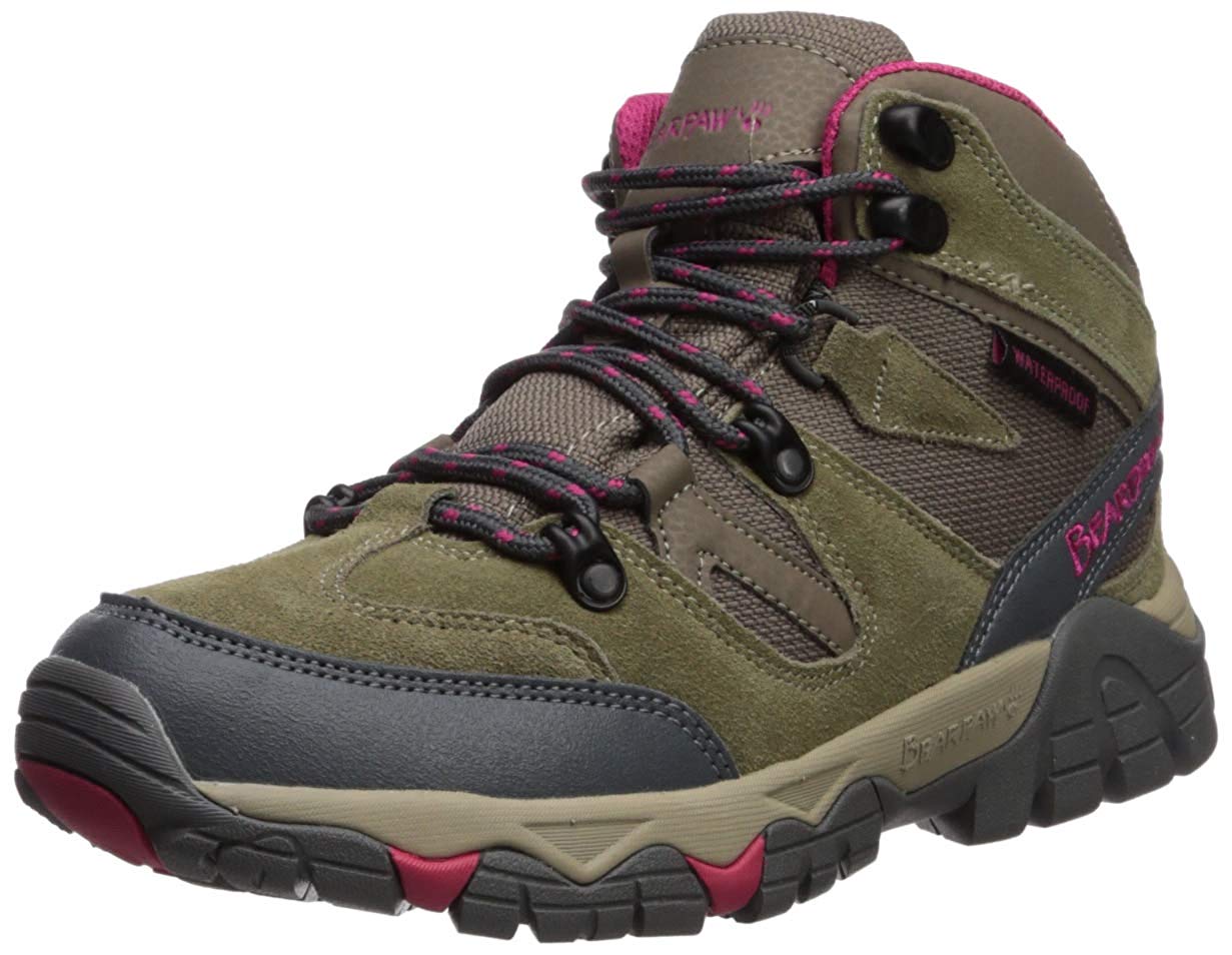 cat mimicry flatform lace up hiking boots in taupe