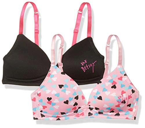 Betsey Johnson Girls' 2 Pack Bra, Pink, Size 0.0 vDfA | eBay