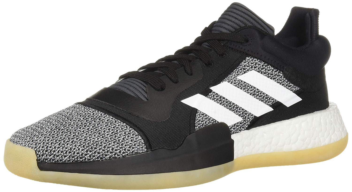 adidas Men's Marquee Boost Low, Black/White/Shock Cyan, Size 7.0 A23U ...