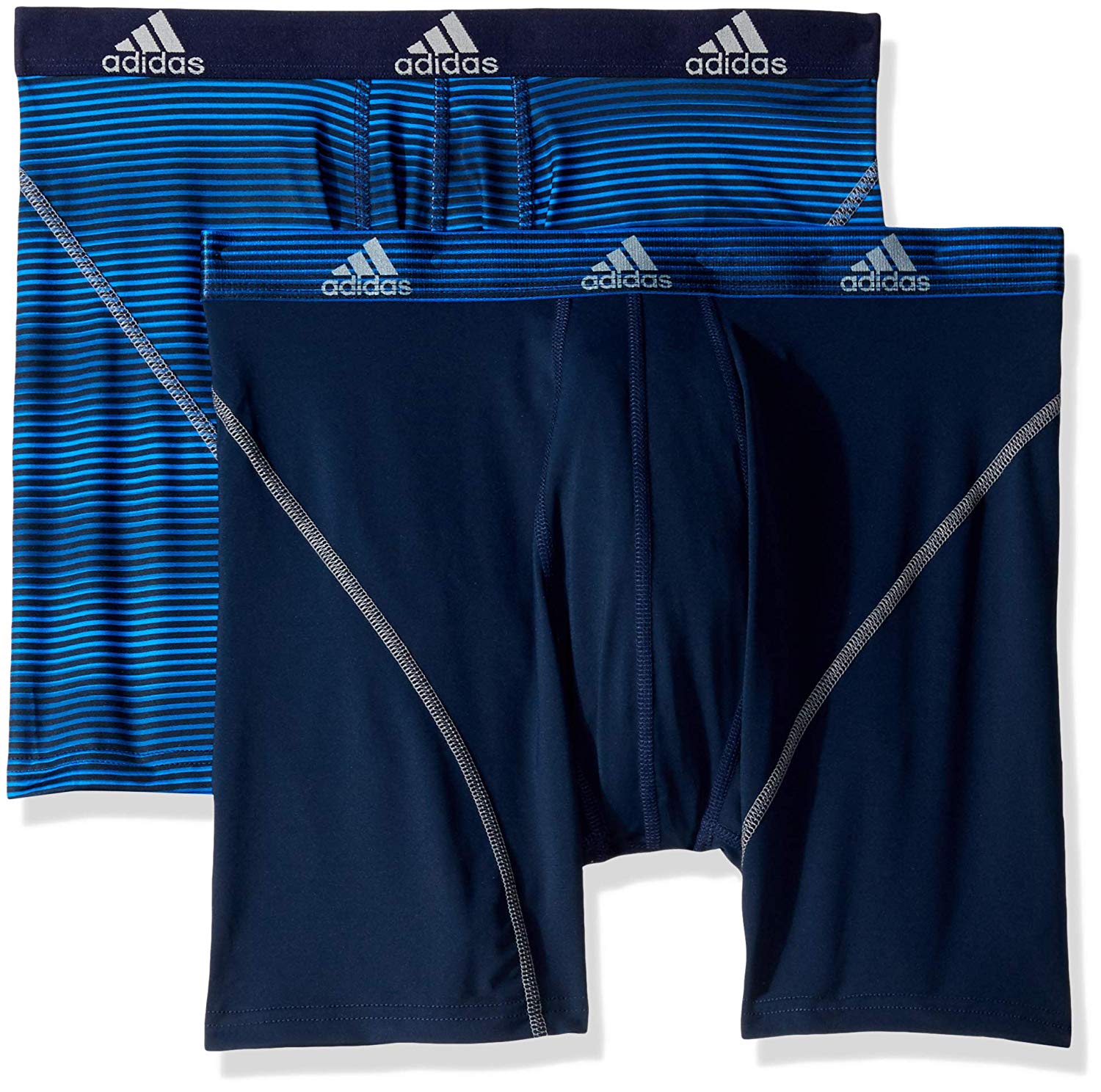 adidas Men's Sport Performance Climalite Boxer Briefs Underwear, Blue ...