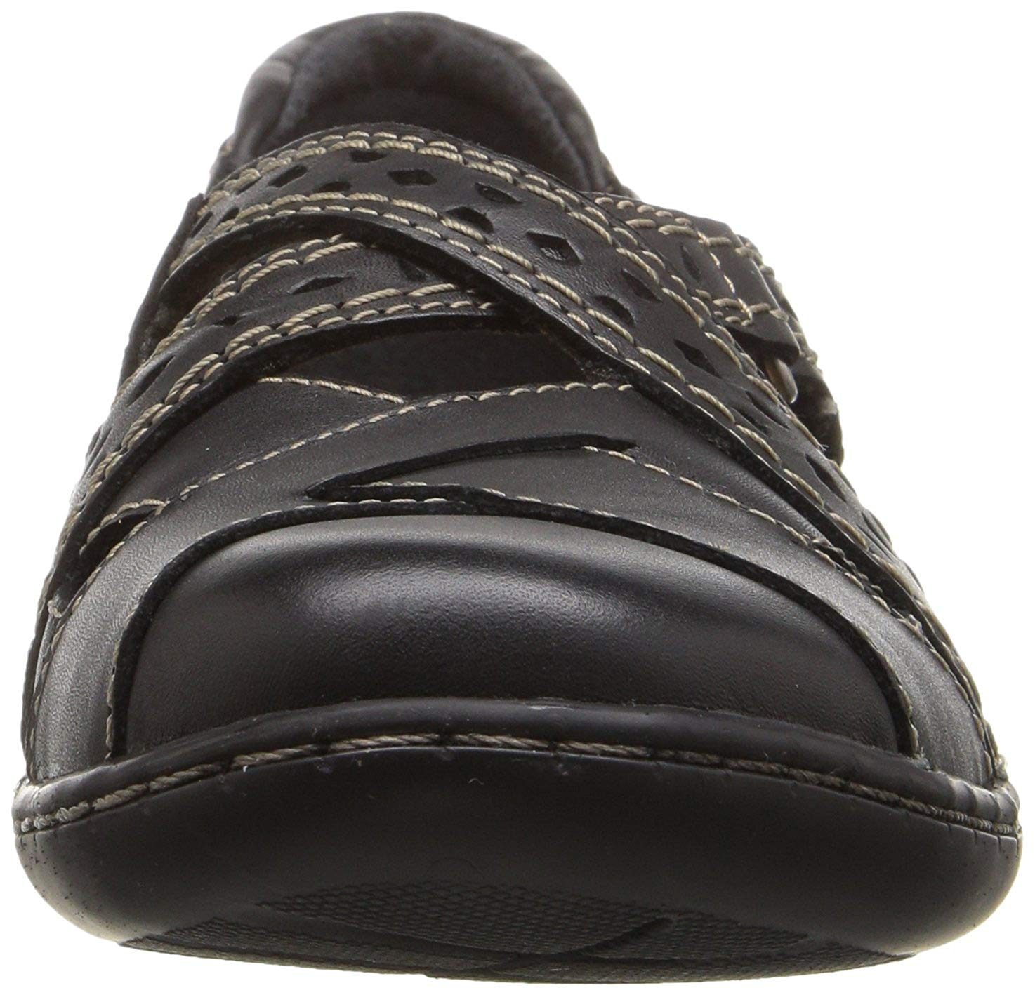 Clarks Womens Ashland Spin Leather Closed Toe Mary Jane Flats, Black ...