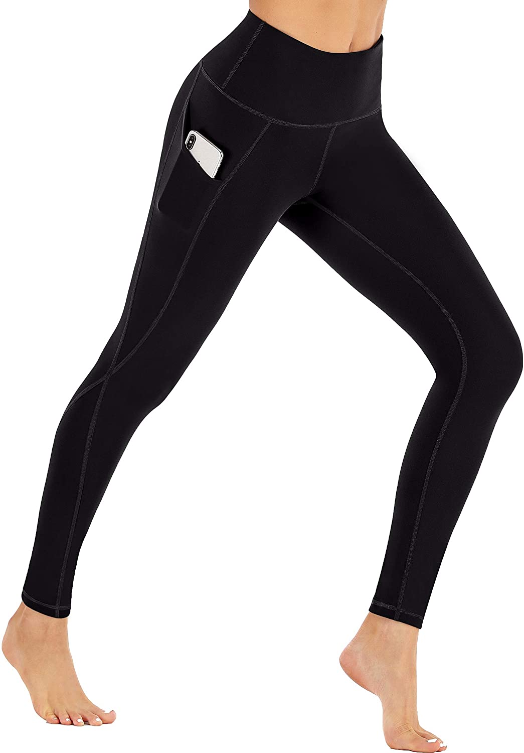 Ewedoos Leggings with Pockets for Women High Waisted Yoga Pants, Black ...