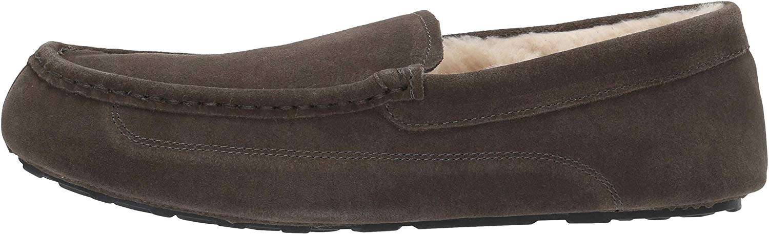 amazon essentials men's leather moccasin slipper
