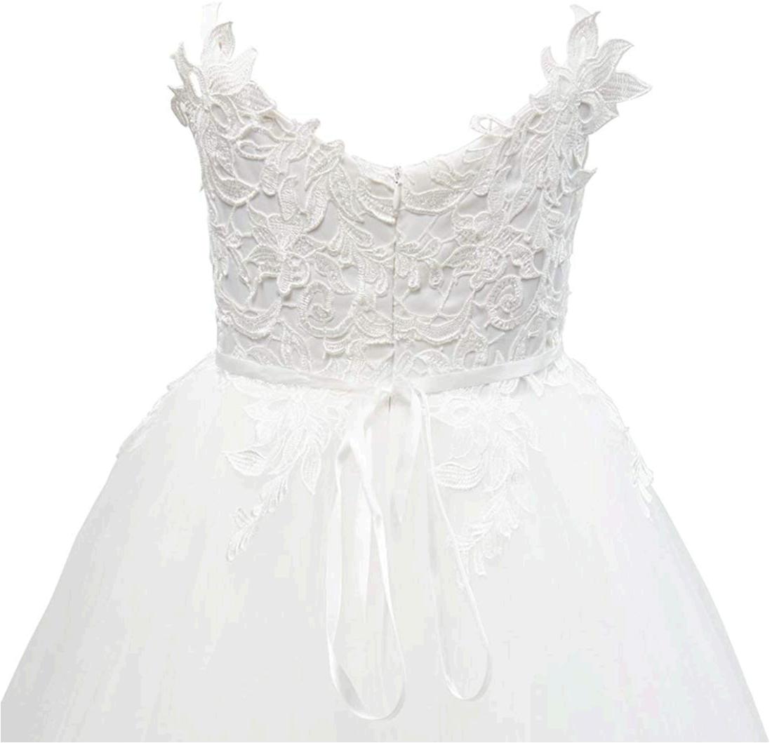 Miama Ivory Lace Tulle Straps Wedding Flower Girl Dress