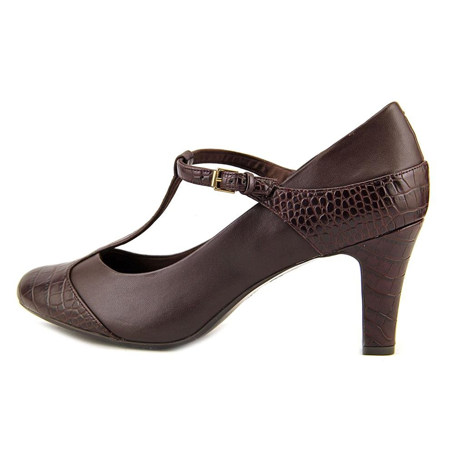 Giani Bernini Womens Vineza Leather Closed Toe TStrap Classic Cacao Size 5.0 Giani Bernini Womens Vineza Leather Closed Toe TStrap Classic Cacao Size 5.0