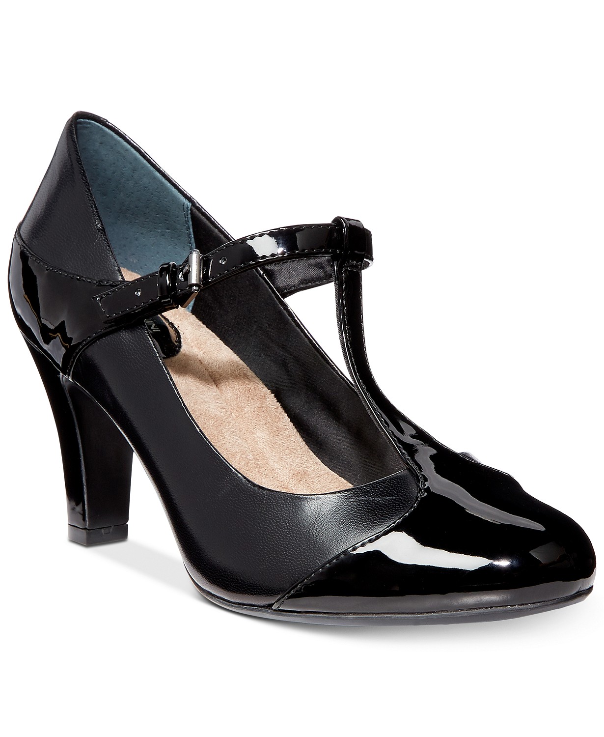 Giani Bernini Womens Vineza Leather Cap Toe, Black leather/patent, Size ...