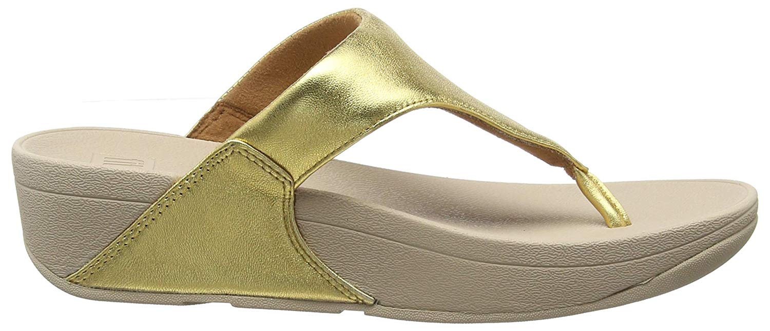 FitFlop Women's, Lulu Thong Sandal, Artisan Gold/Frappe, Size 10.0 gn6f ...