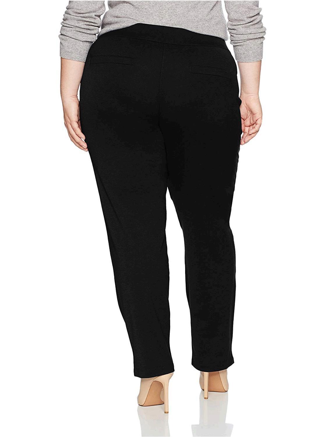 Chic Classic Collection Womens Plus Size Knit Pull On Pant  Black  20P Black 5bdc1eaa71a95a 