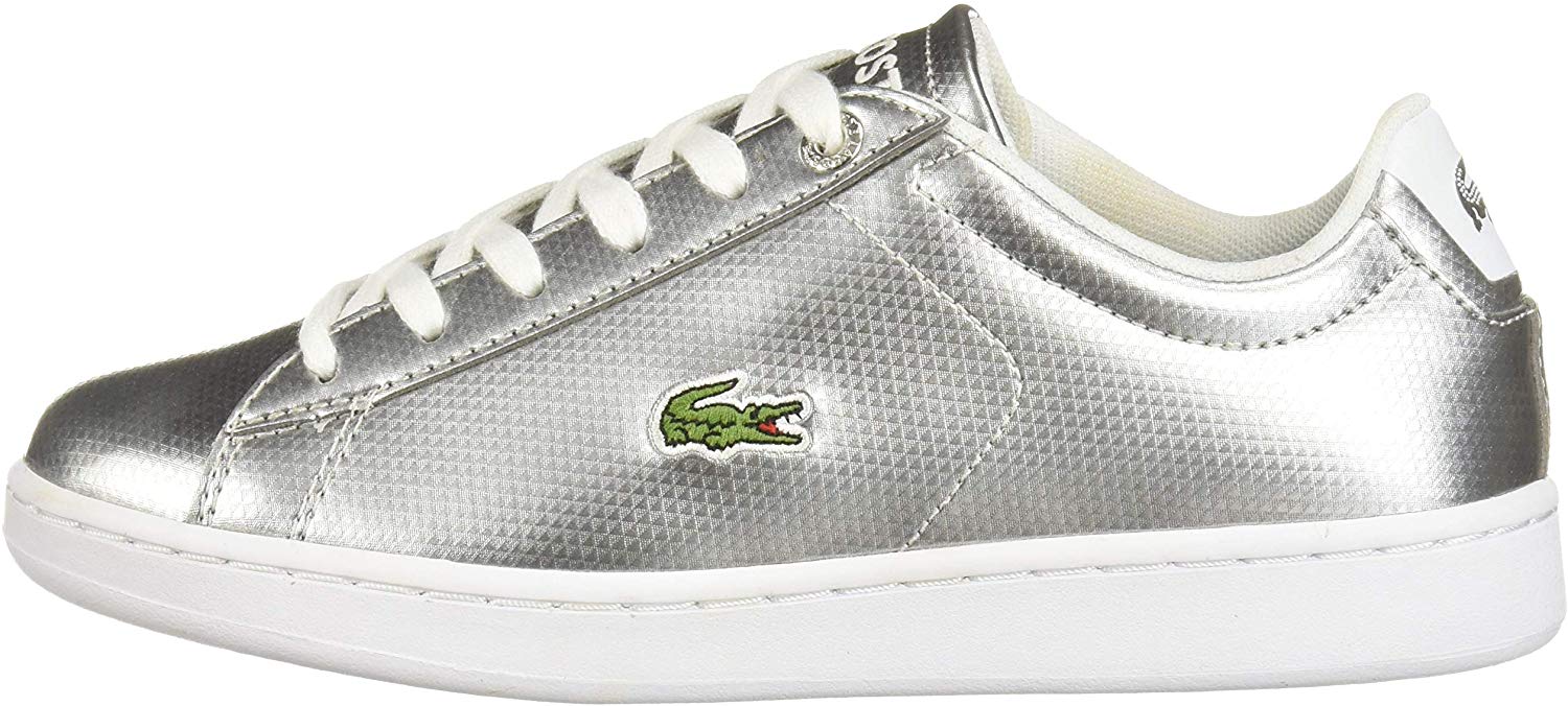 lacoste silver sneakers